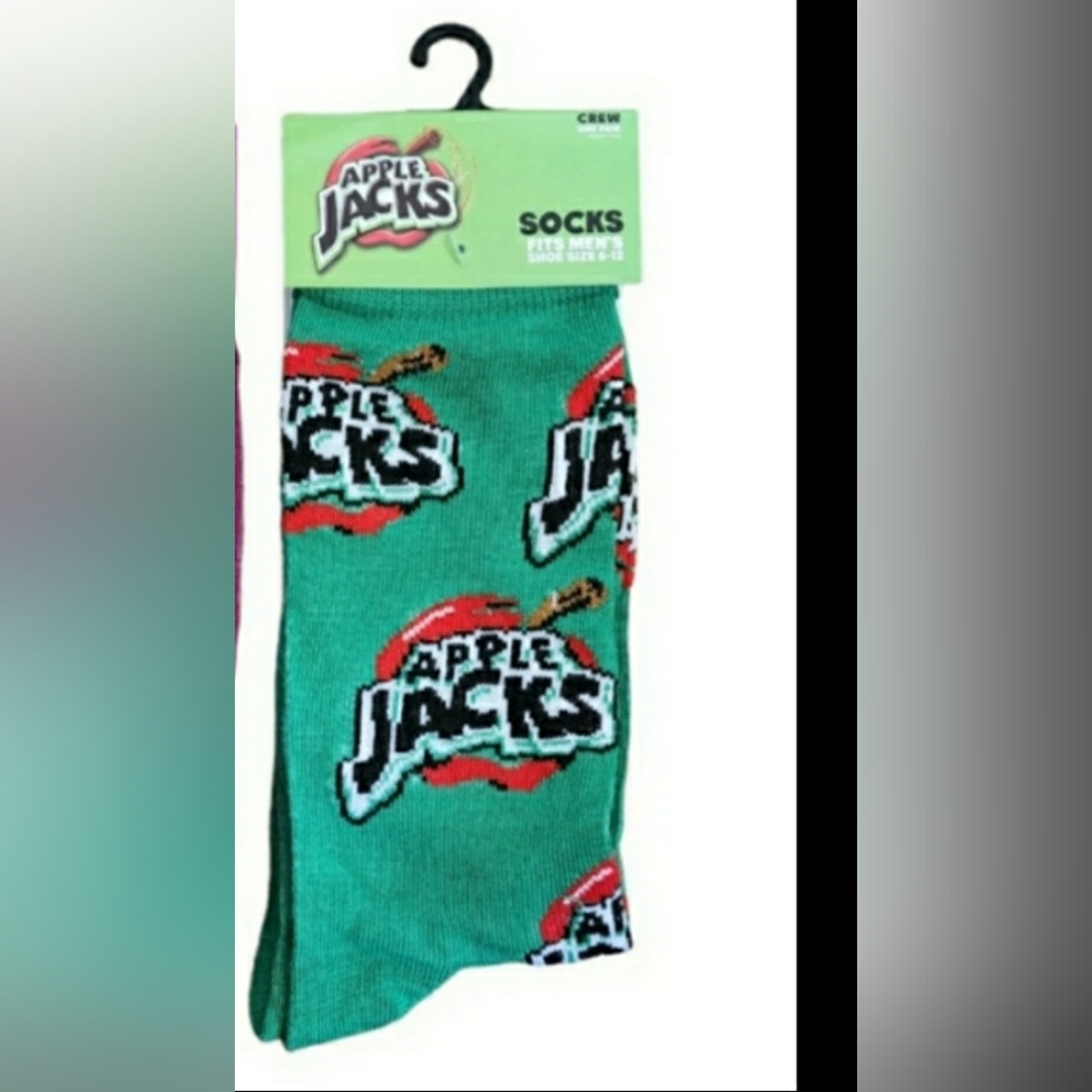 Kellogg's Apple Jacks Cereal Socks Men Size 6-12